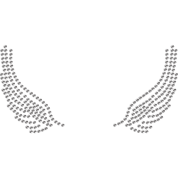 Wings of an Angle Rhinestone Hotfix Transfer for Mask